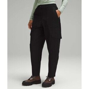 Lululemon Utilitech Cargo High Rise Pants Black Utility Pocket Tapered Women